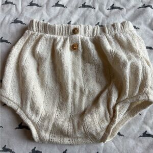 Cozy Cream Knit Baby Bloomers